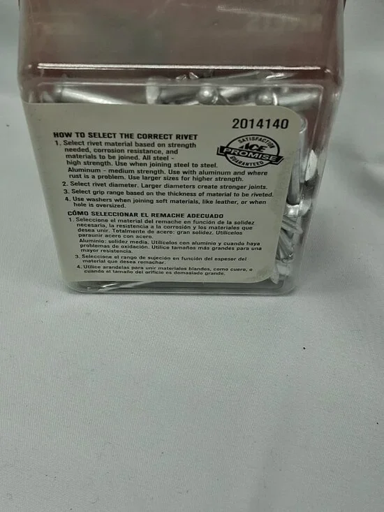 Ace 3/16 in. D X 1/2 - 5/8 in. Range Aluminum Rivets Silver 50 pk - Picture 3 of 3